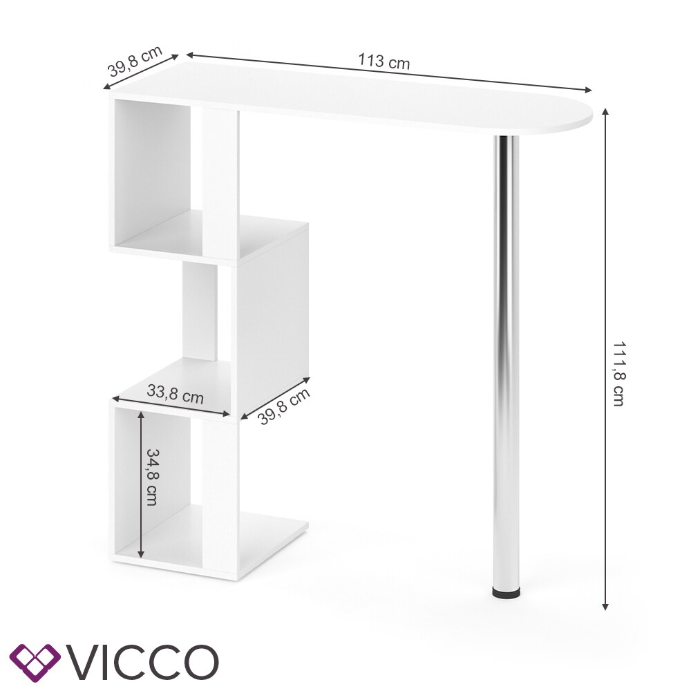 VICCO Bartisch VINCENT Weiß