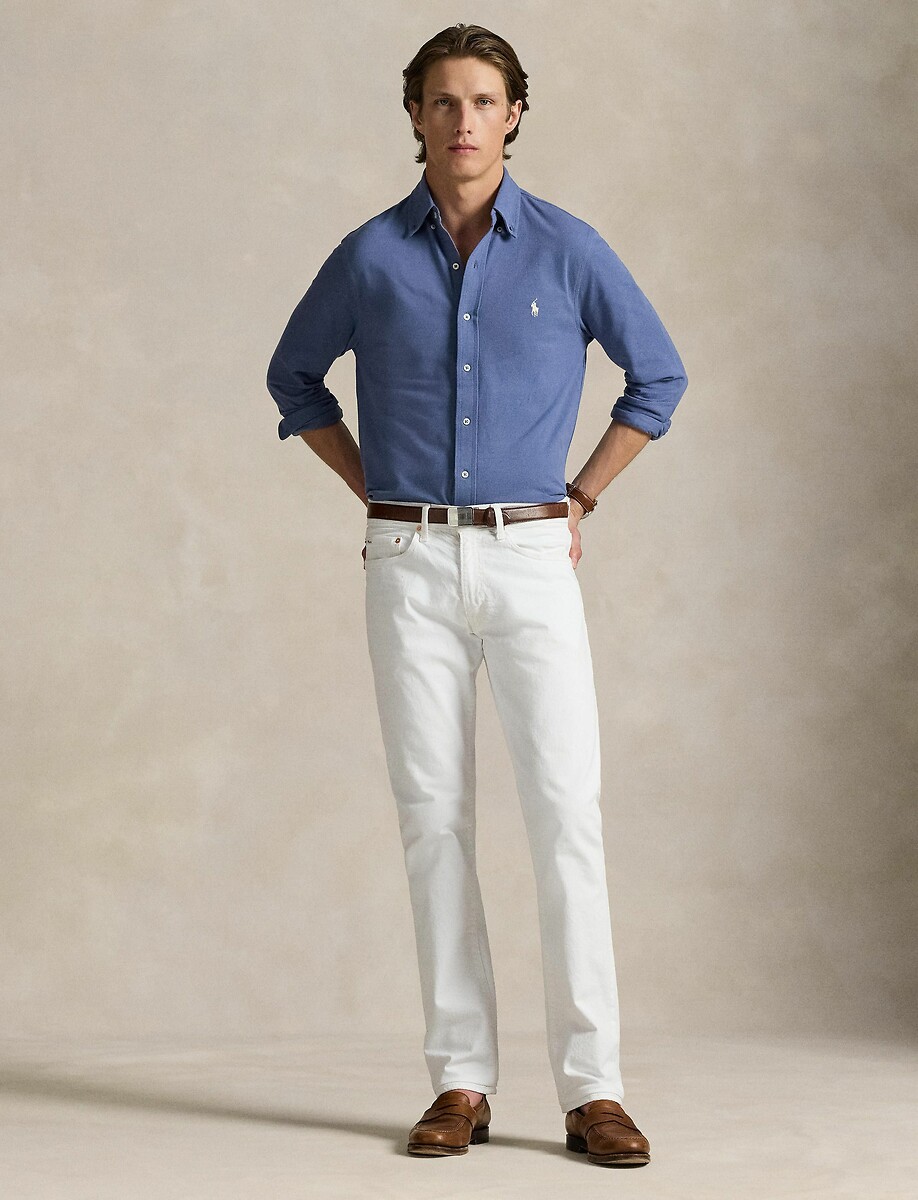 POLO RALPH LAUREN<br>Camisa de algodão piqué ultraleve