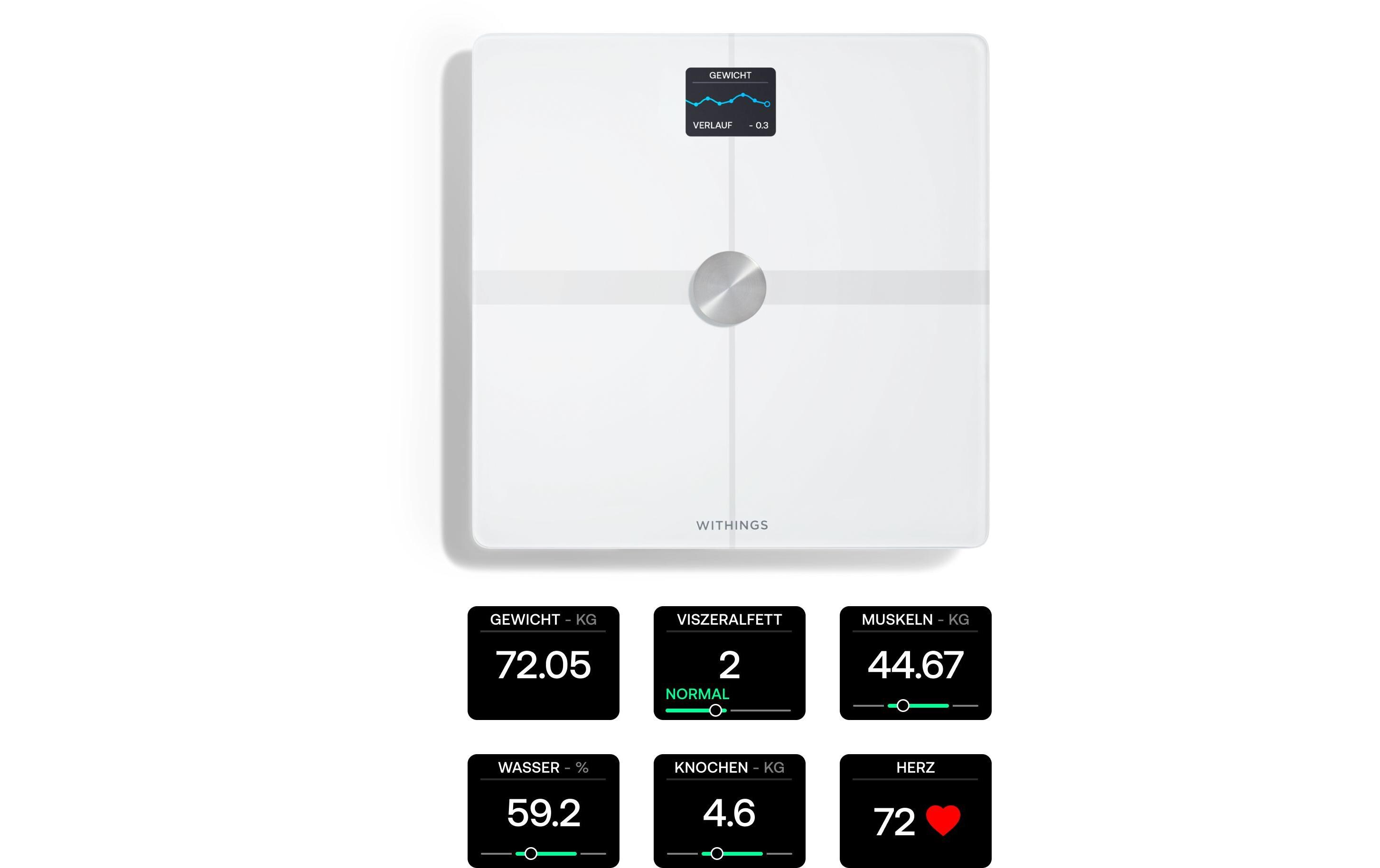 Körperanalysewaage Body Smart WeissWLAN-Personenwaage