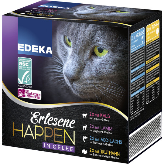 EDEKA Erlesene Happen in Gelee 8x 85G