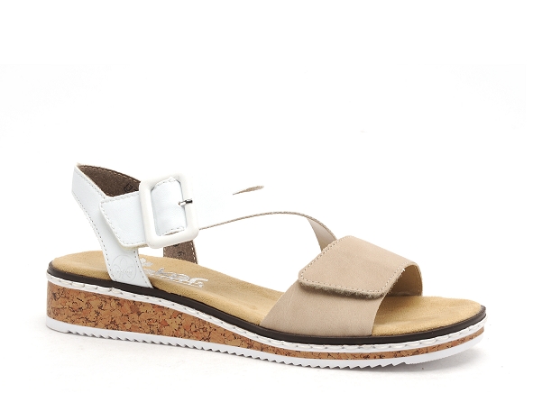 Rieker nu pieds plats femme v3660 beige