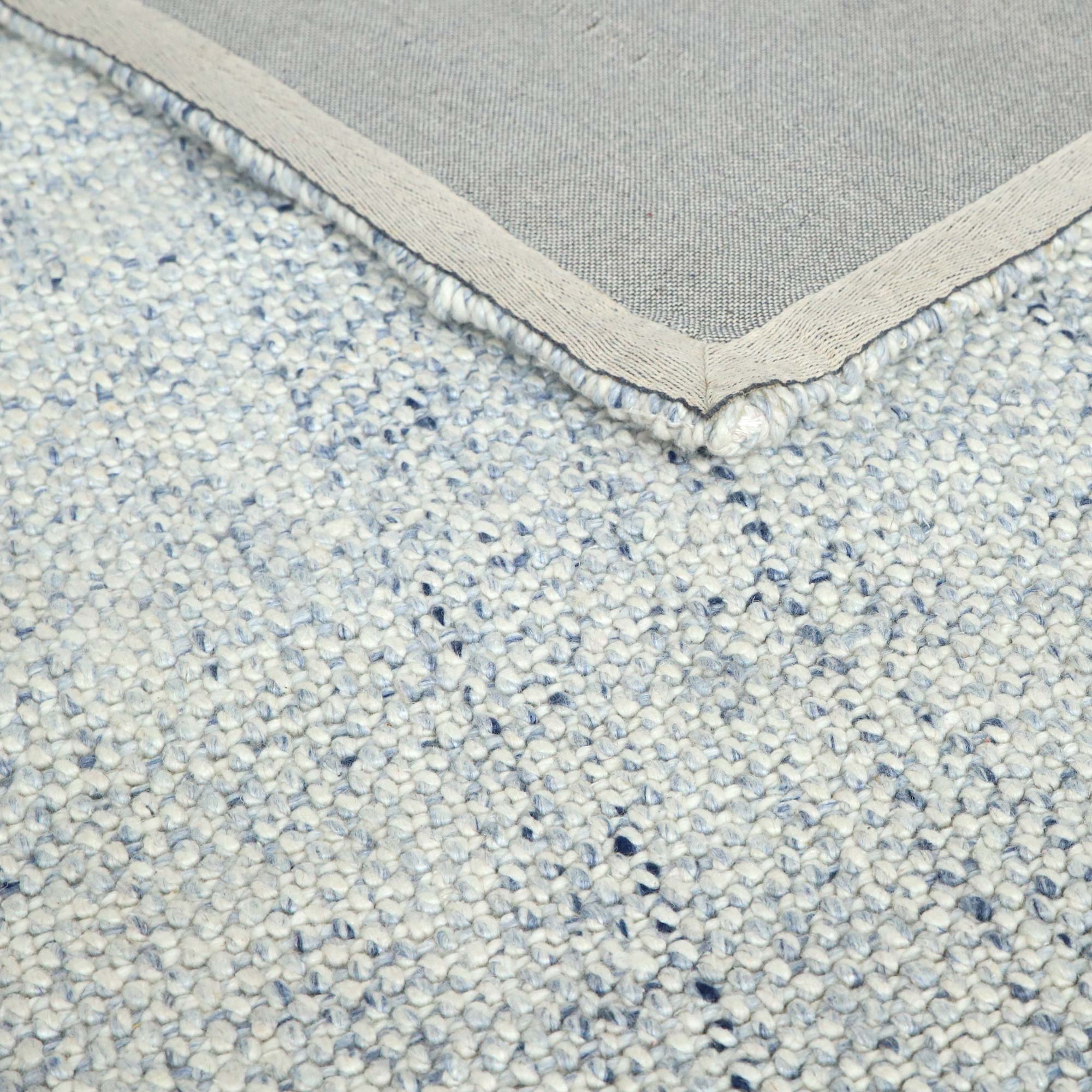 Teppich 'Delea' weiß-blau, B 200 cm, L 140 cm von fischer's lagerhaus