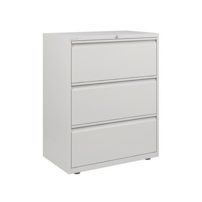 Crédence métallique monobloc - 3 tiroirs - H102 x L80 x P48 cm - blanc