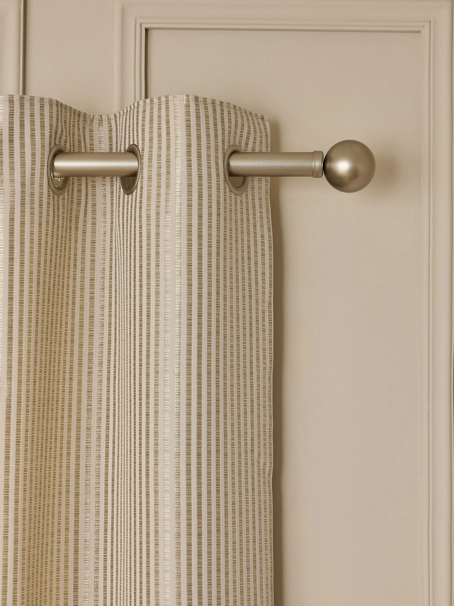 Stripe Jacquard Eyelet Lined Curtains