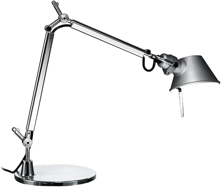 Artemide Tolomeo Micro LED Tischlampe mit Fuss, Länge 45 Höhe 37 max 73 cm, Aluminium