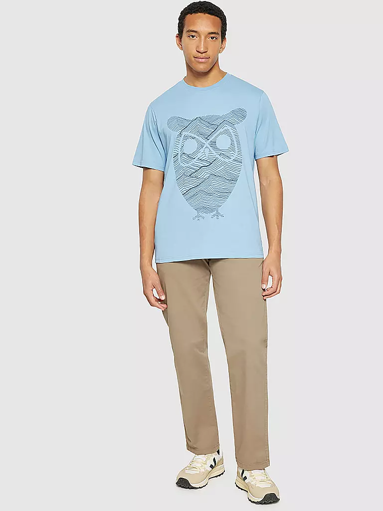 KNOWLEDGE COTTON APPAREL T-Shirt hellblau