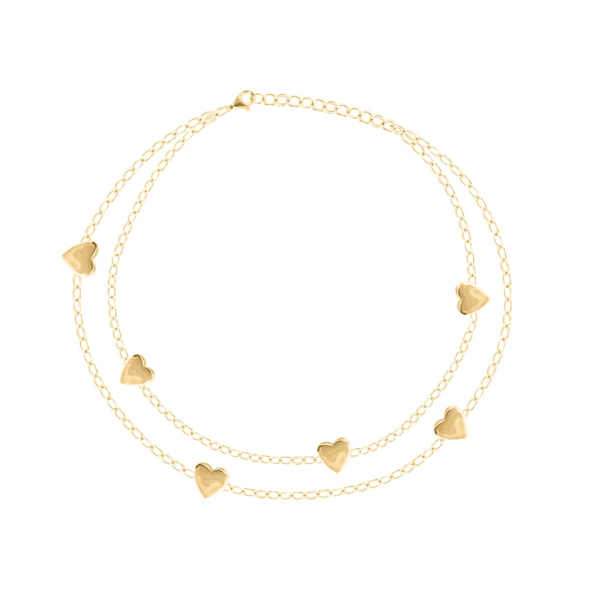 Bracelet coeurs plaqué or