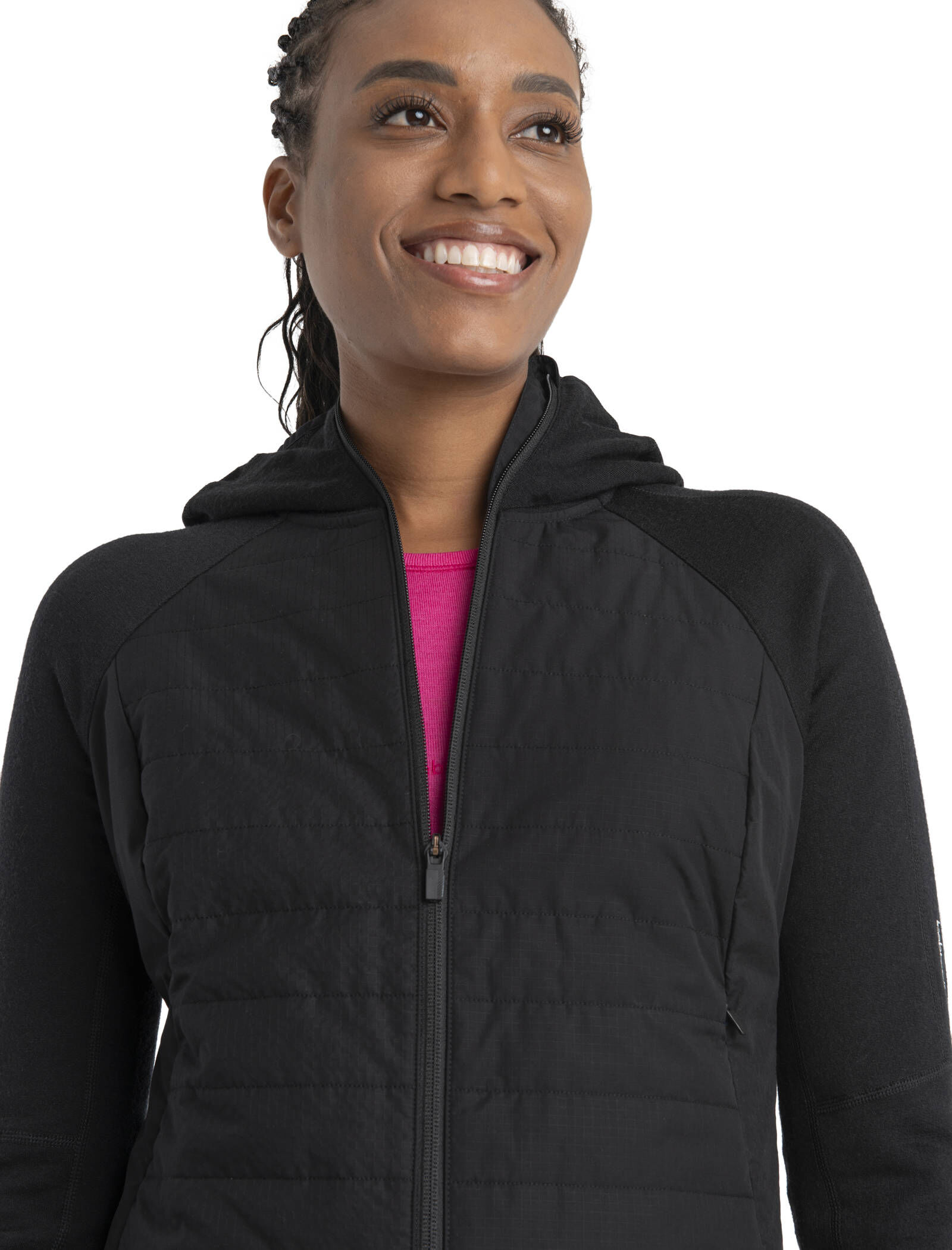 Icebreaker| Damen Wolljacke QUANTUM HYBRID LS ZIP HOODIE