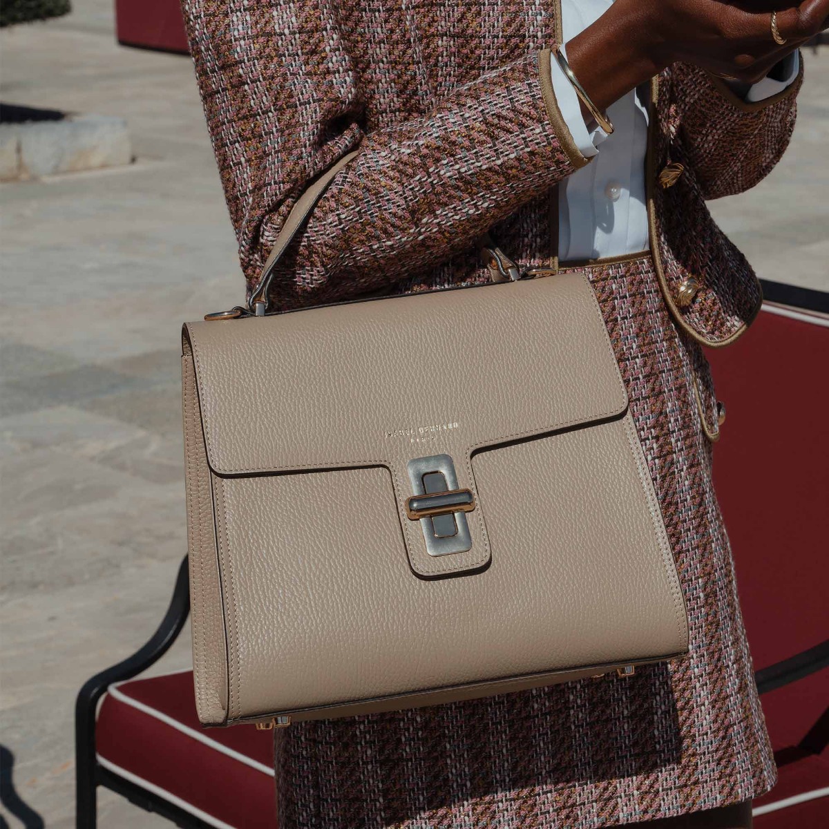 crossbody tas, handtas, schoudertas Isabel Bernard Isabel Bernard Taupe