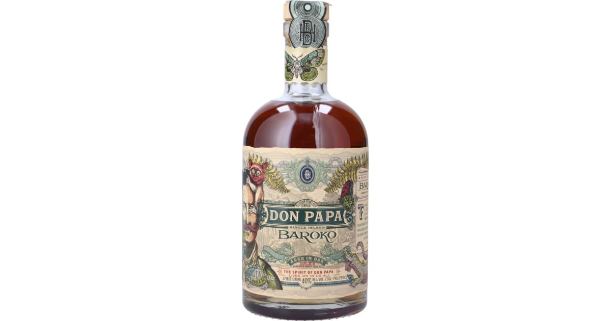 Don Papa Baroko Rum 40% (Einweg)