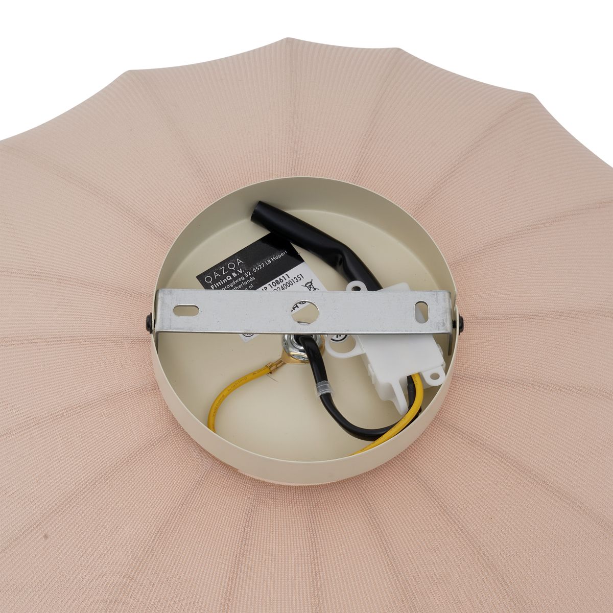 Japandi plafondlamp beige met stoffen kap - Bida