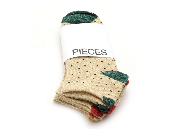 Pieces famille accessoires pcvabby ancle sock 3 pack multicolore