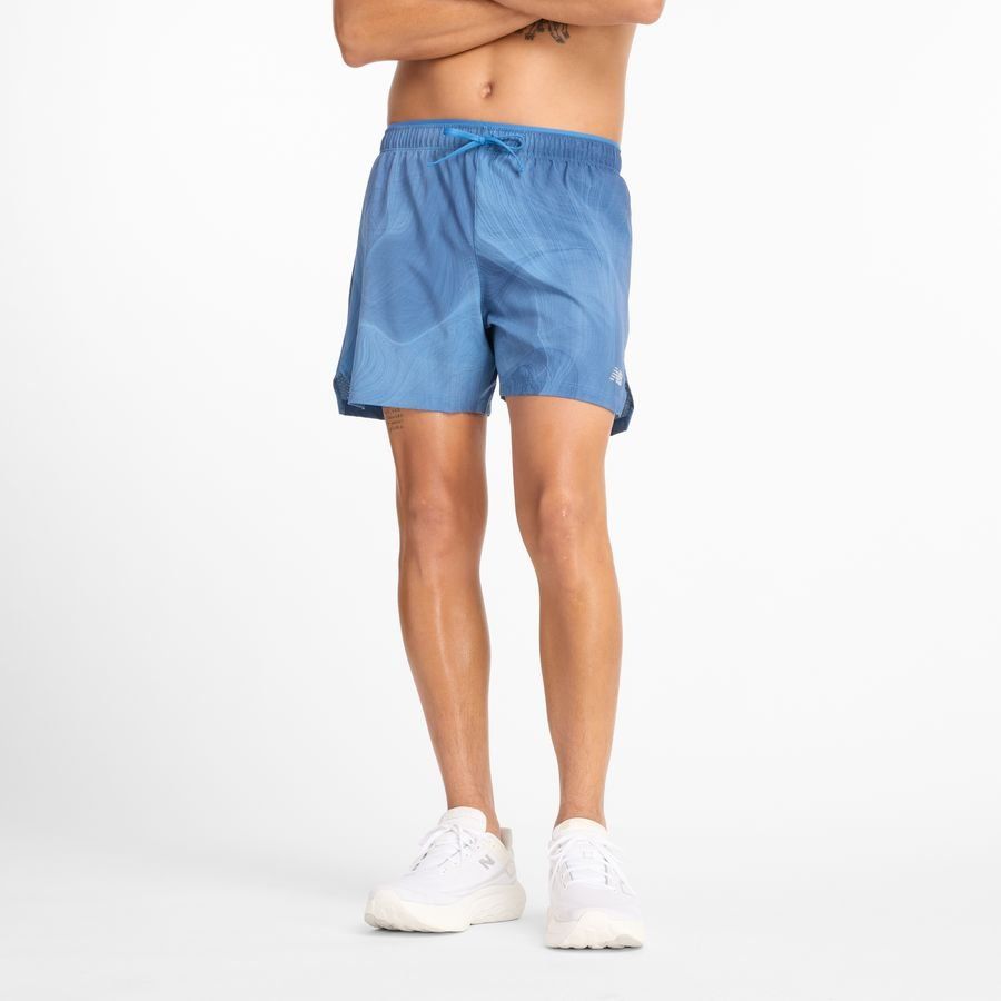 New Balance Short Running RC Printed 5'' - Bleu