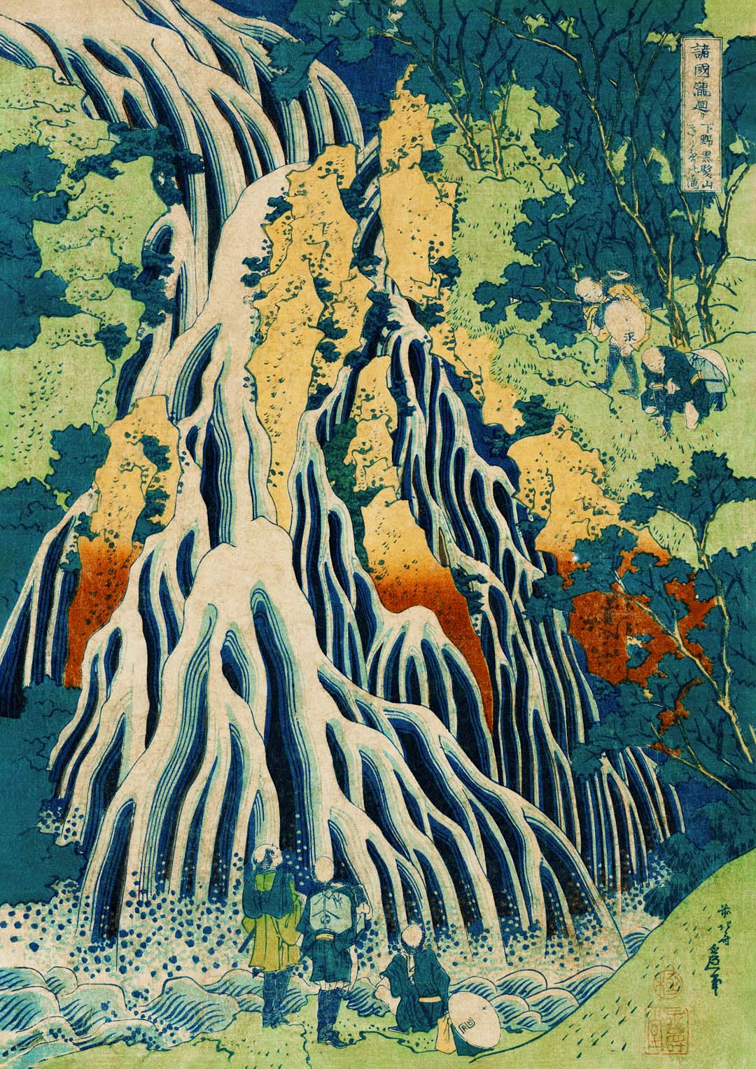 Shimotsuke Wasserfall von Hokusai