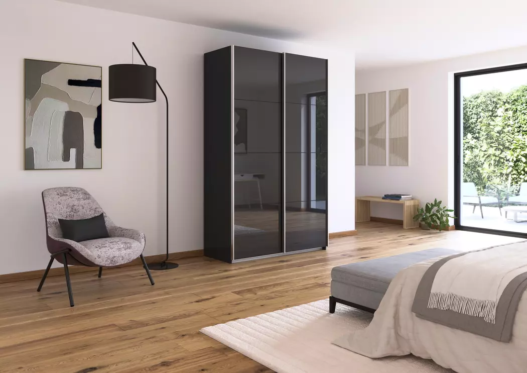 Schwebetürenschrank Quadra 136 x 229 cm