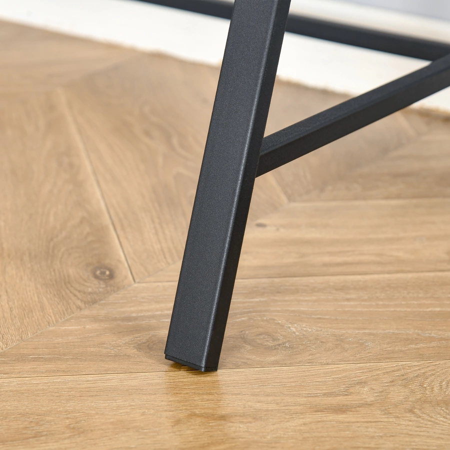 HOMCOM Schreibtisch in Walnuss-Optik walnuss, schwarz