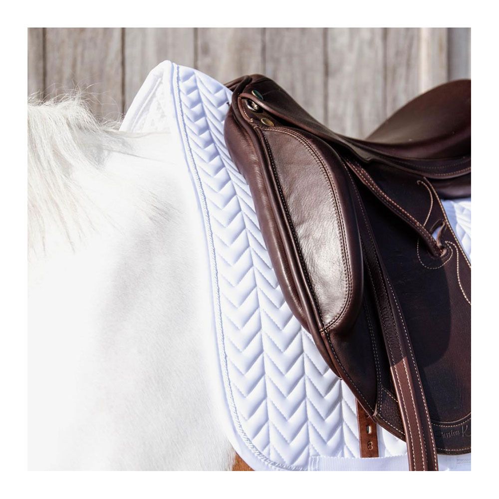 Kentucky FISHBONE COMPETITION - Tapis dressage blanc