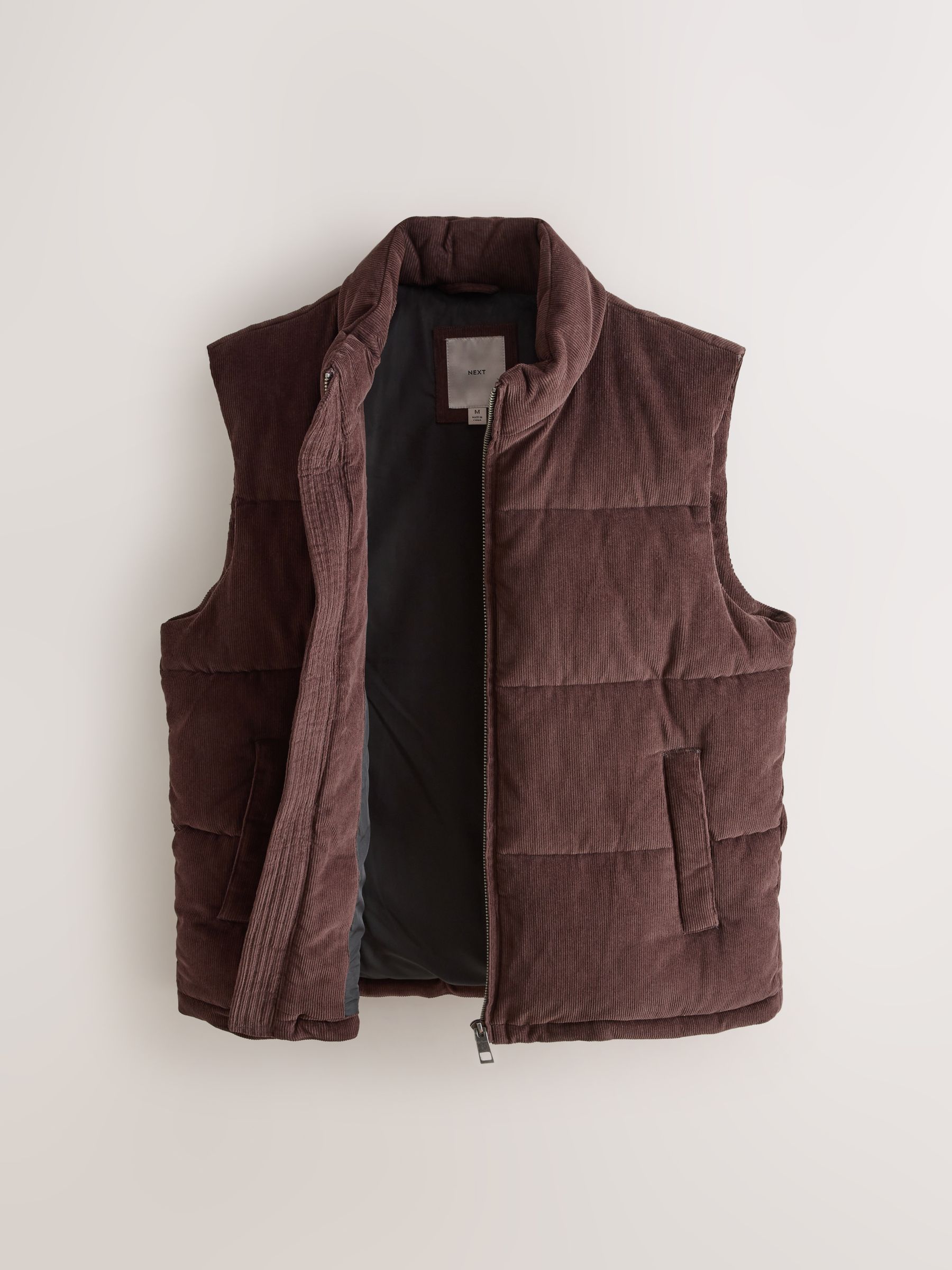 Bruin - Corduroy gewatteerde bodywarmer