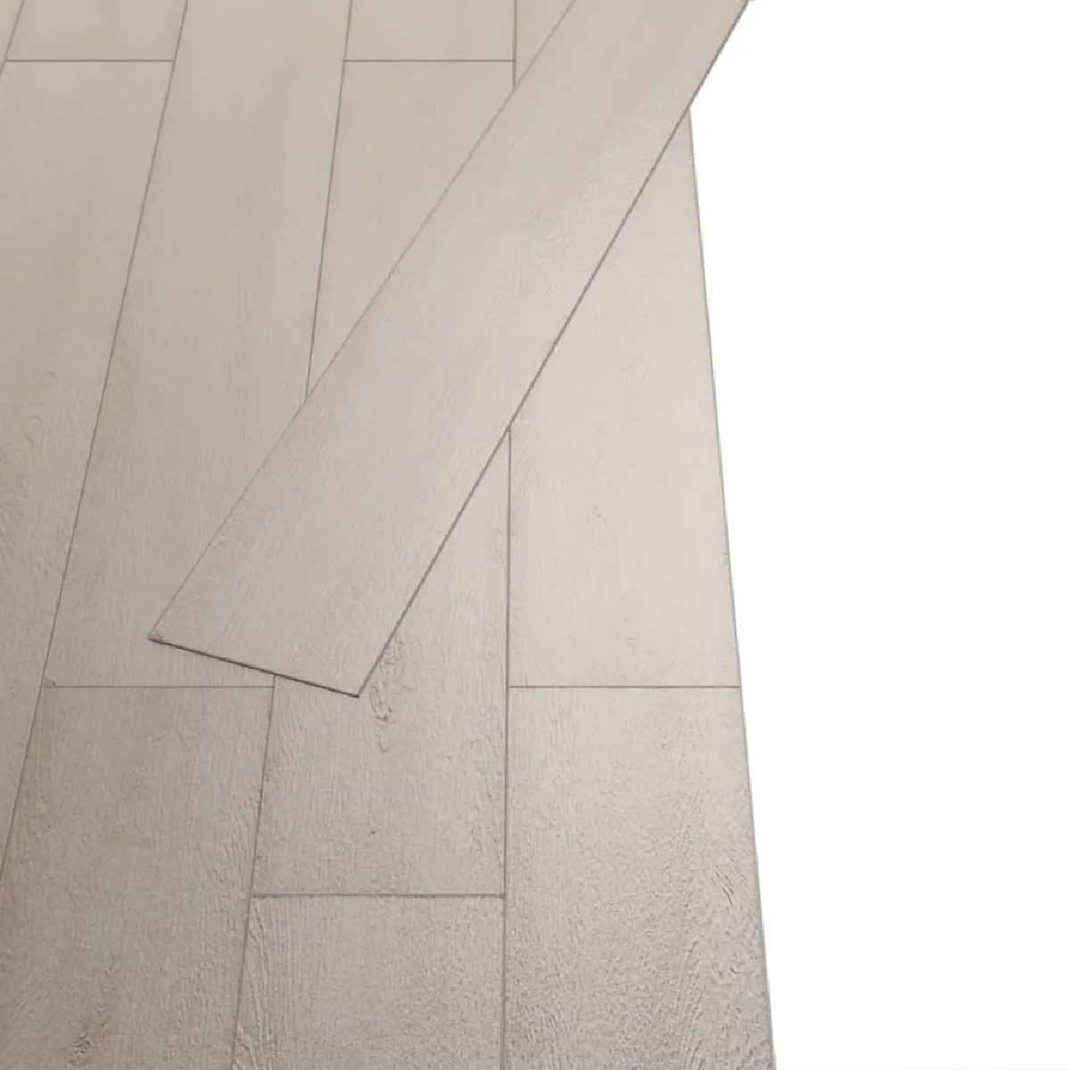 vidaXL Planches de plancher PVC autoadhésives - Blanc chêne