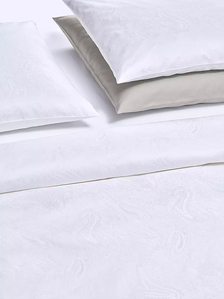 CHRISTIAN FISCHBACHER Jacquard-Deckenbezug SASSAN 140x200cm Weiss  weiss