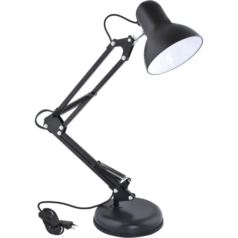 Bureaulamp - Verstelbaar - Retro - Klassiek - 1x40 watt - Zwart