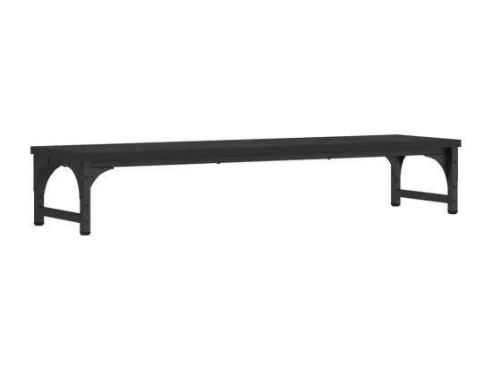 Support de moniteur noir 85x23x15,5 cm bois d'ingénierie
