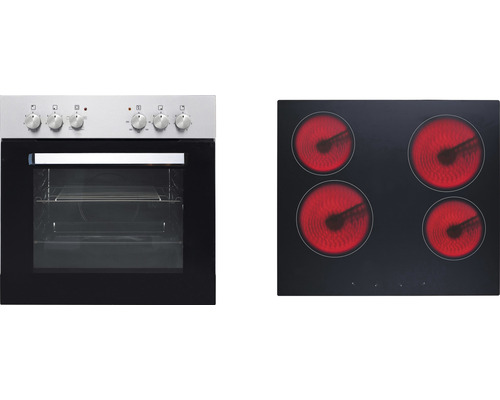 PKM ovenset met glaskeramische kookplaat BIC3-I GK IX-2, bruikbaar volume 59 l
