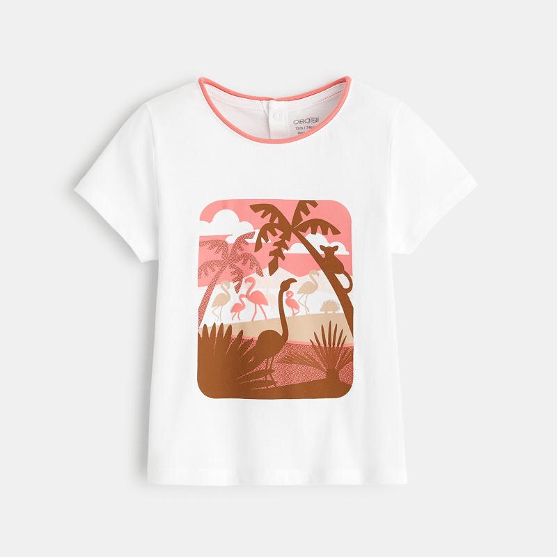 T-shirt flamants roses bébé fille Rose