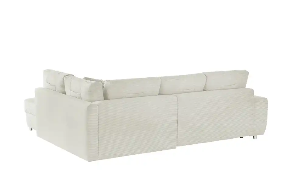 Ecksofa Arissa de Luxe Elfenbein rechts Cordstoff