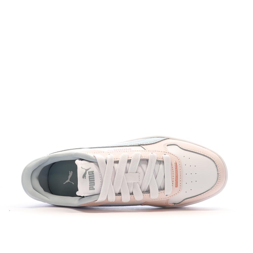 Puma Baskets Blanc/Rose/Vert Femme Puma Carina Street