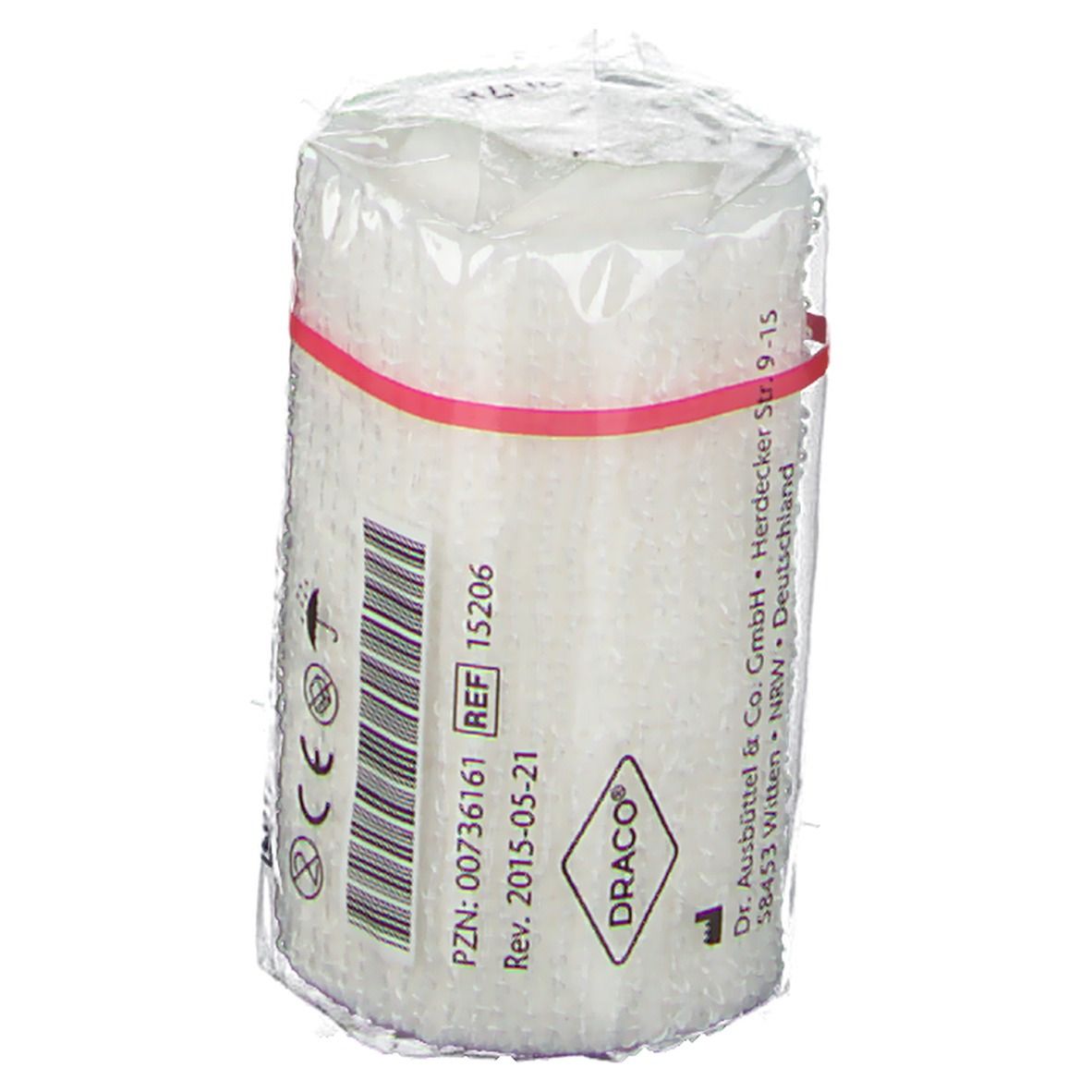 DracoElfi elatische Fisxierbinde 6 cm x 4 m cellophaniert