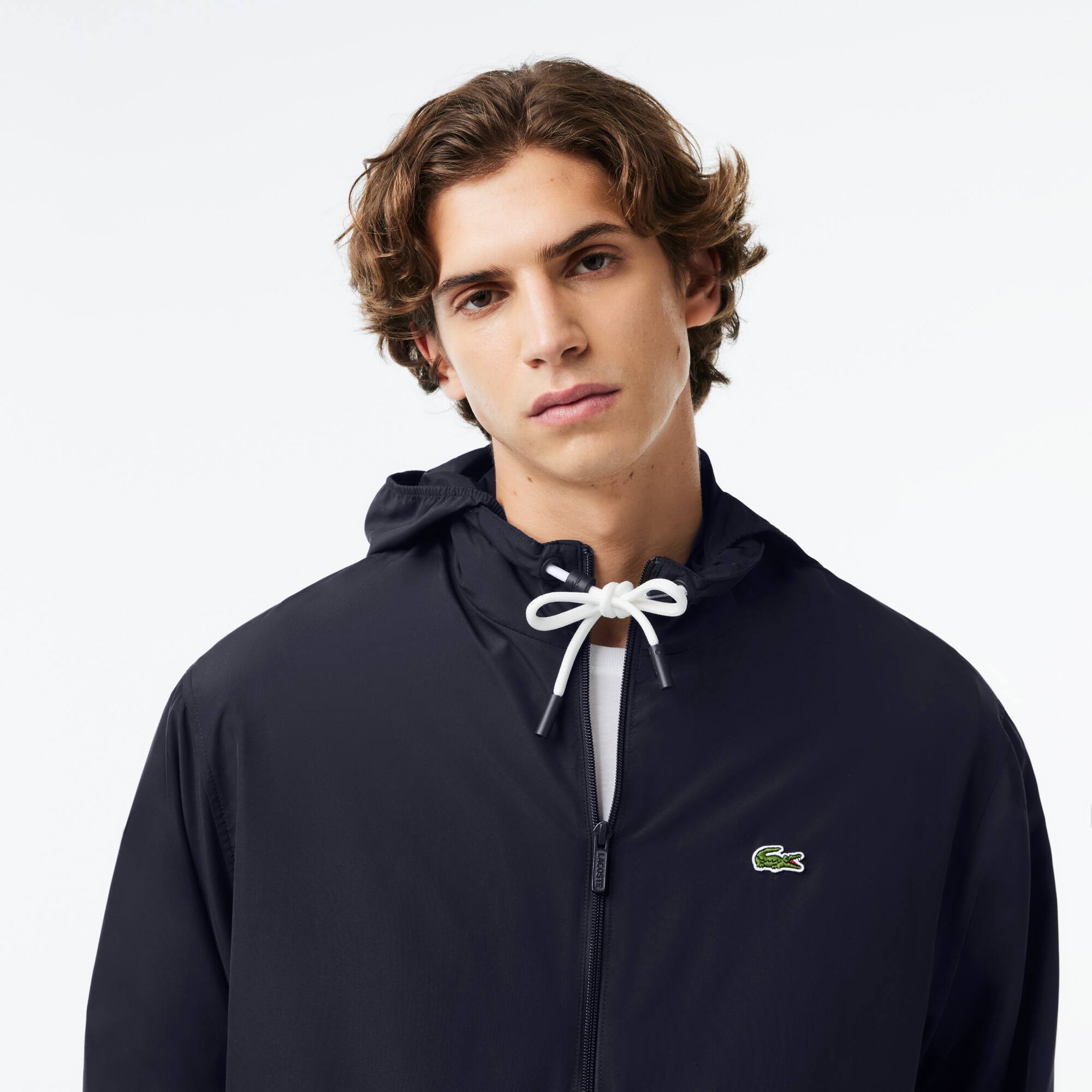 Kurze wasserabweisende Trainings-Jacke mit abnehmbarer Kapuze Jacken & Mäntel - Blau - Lacoste - Herren