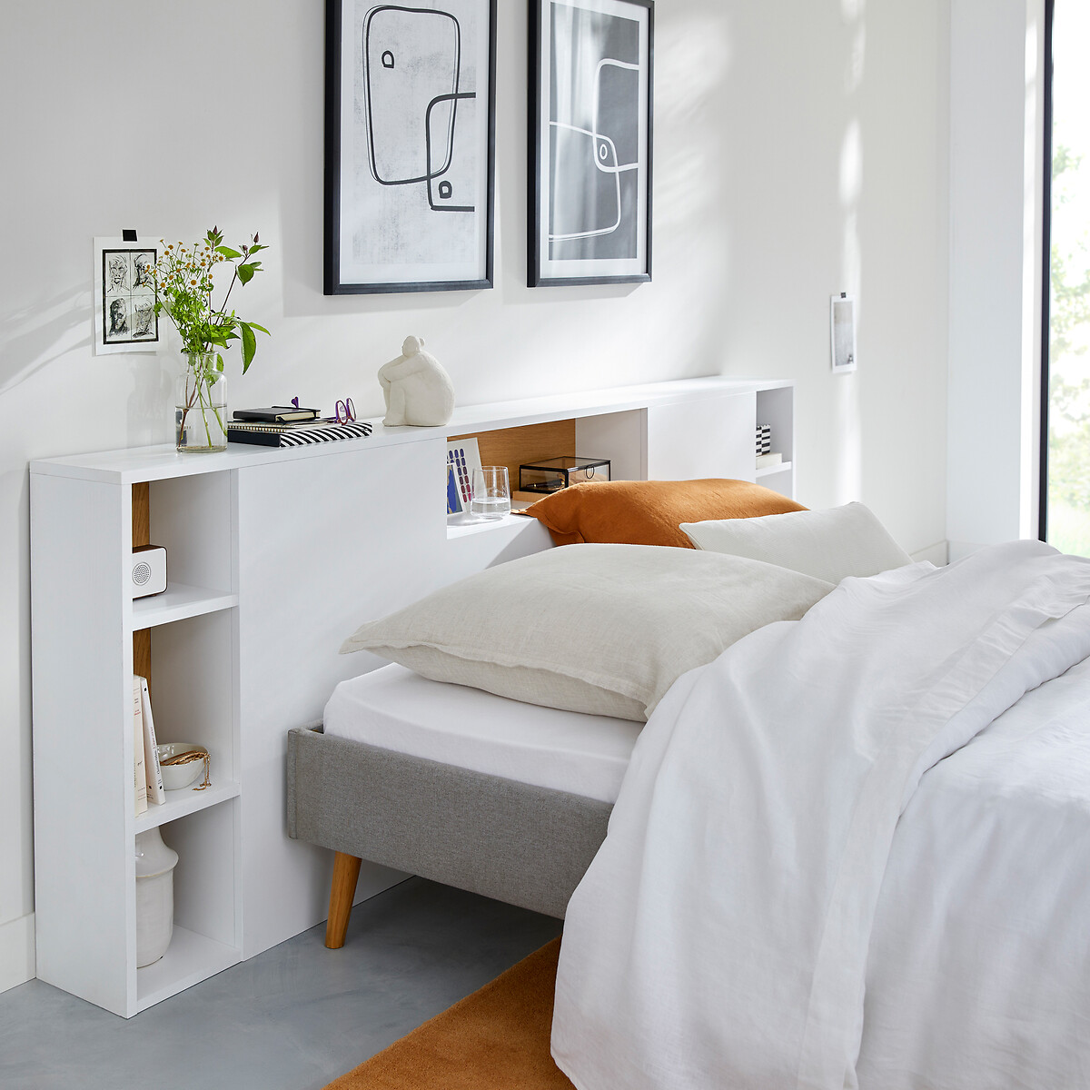 LA REDOUTE INTERIEURS<br>Cabeceira XL com arrumação, BIFACE