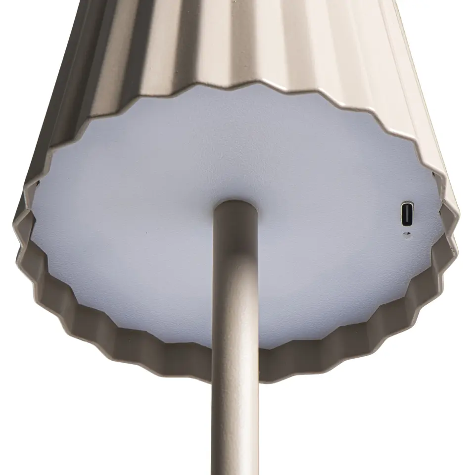 Tafellamp Scotti beige USB LED