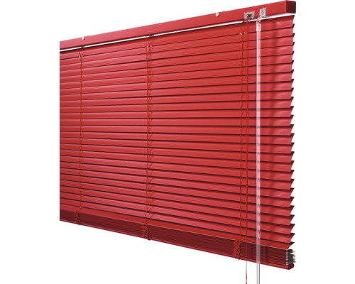 Soluna DIM-OUT aluminium jaloezie 40x170 cm rood, met 20% meer lamellen voor betere verduistering