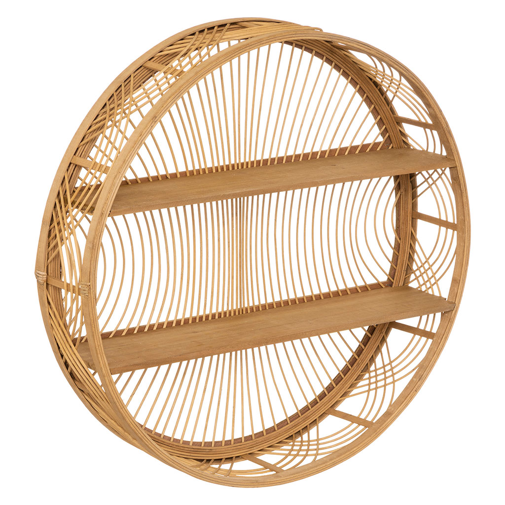 Etagère murale ronde INA bambou D 70cm