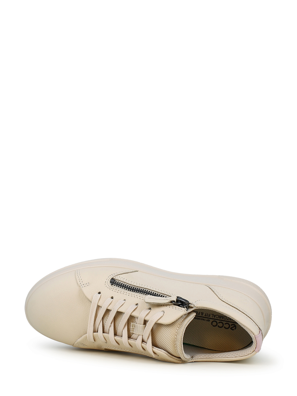 Ecco Move Beige Leather Sneakers