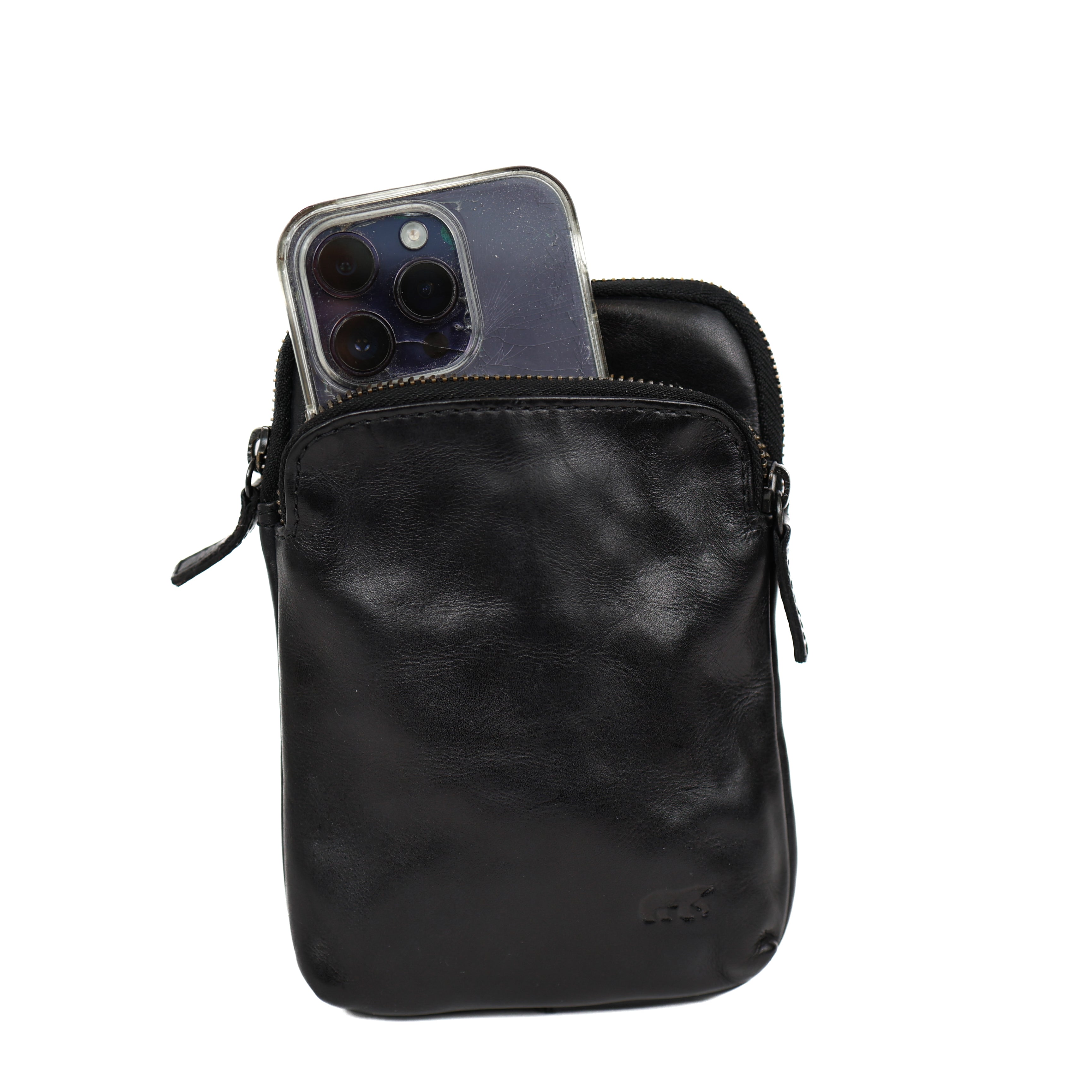 Telefoontasje 'Jack' zwart BLACK