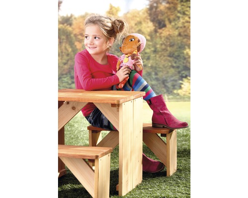 Kinderpicknicktafel axi ZidZed hout 90x45x45 cm bruin