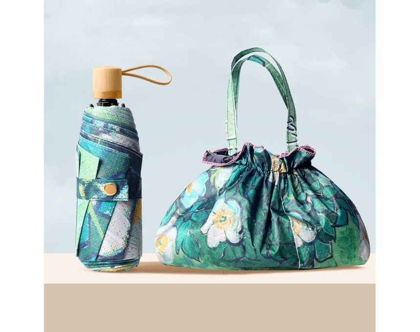 Fenmo - Compacte paraplu met bloemenmotief (diverse designs)