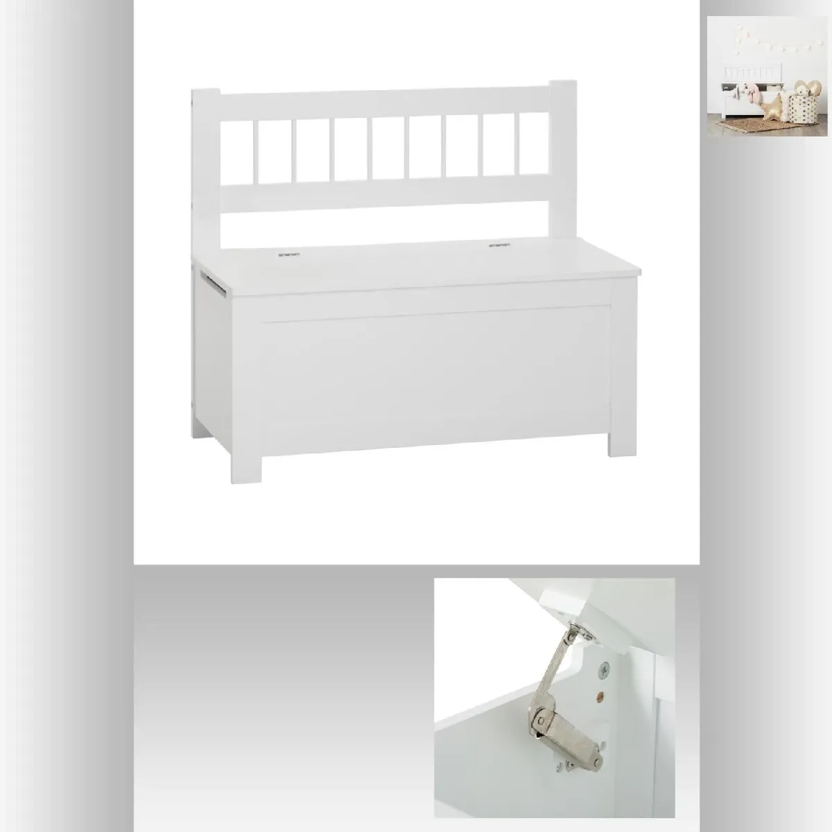 Atmosphera, Createur D'Interieur Atmosphera Banc coffre enfant - Blanc