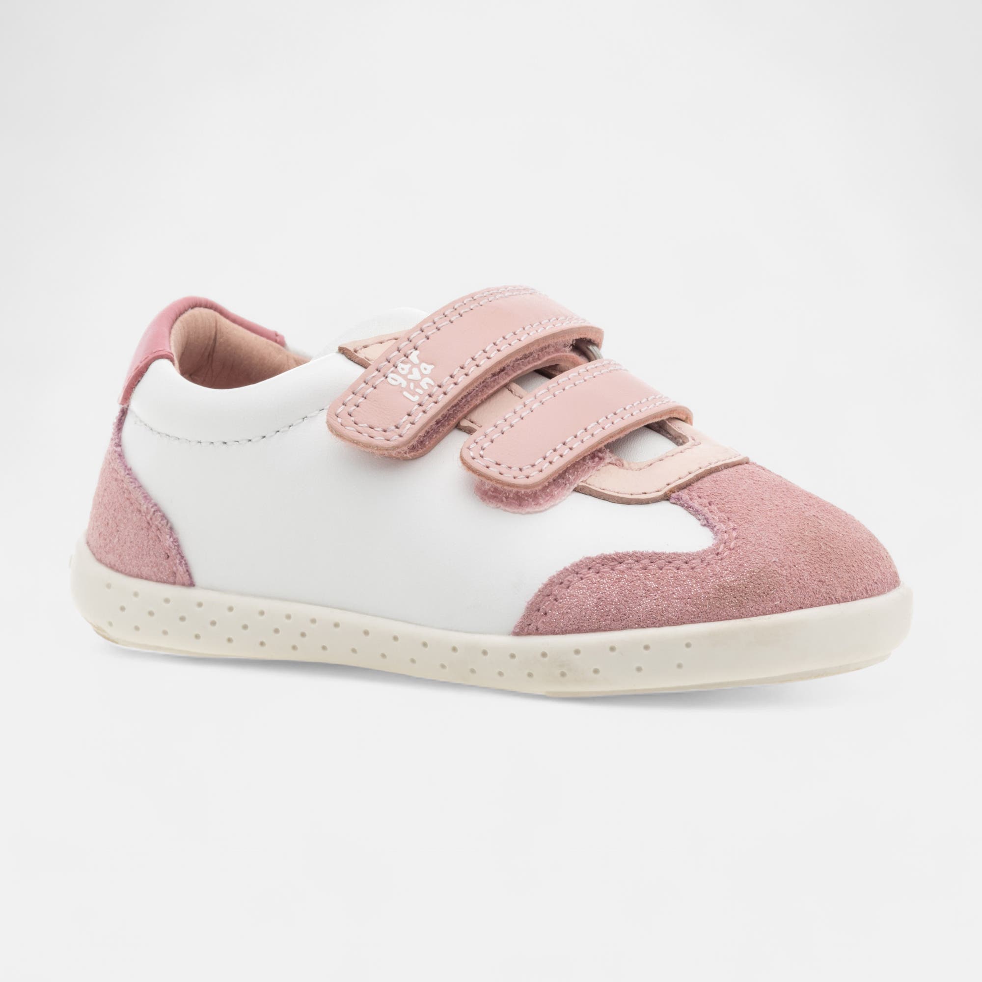 Baskets basses Bébé fille en cuir blanc