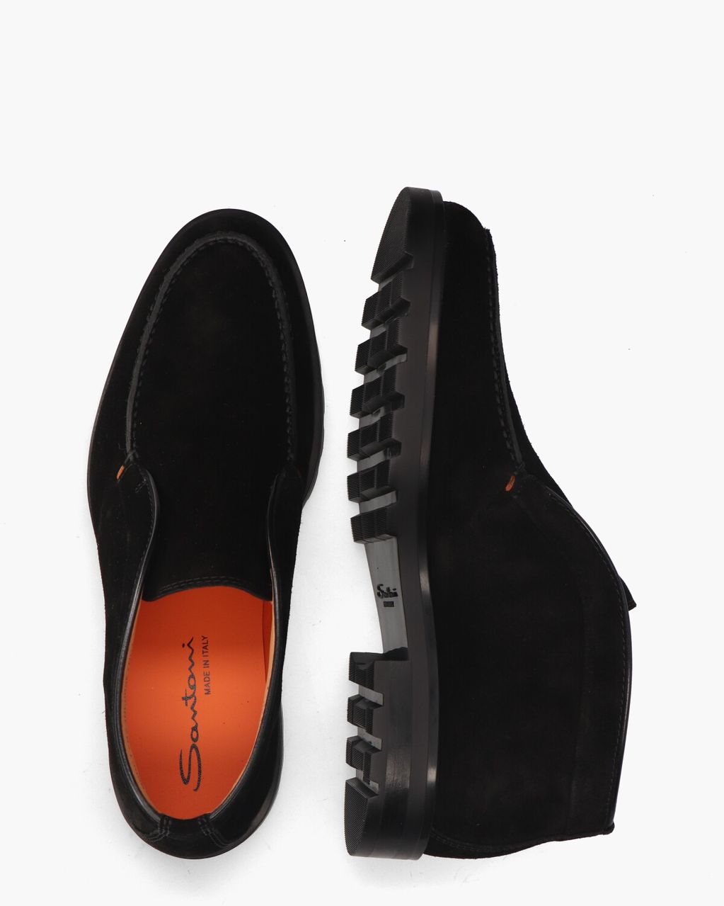 Santoni 17823 Zwart Herenloafers