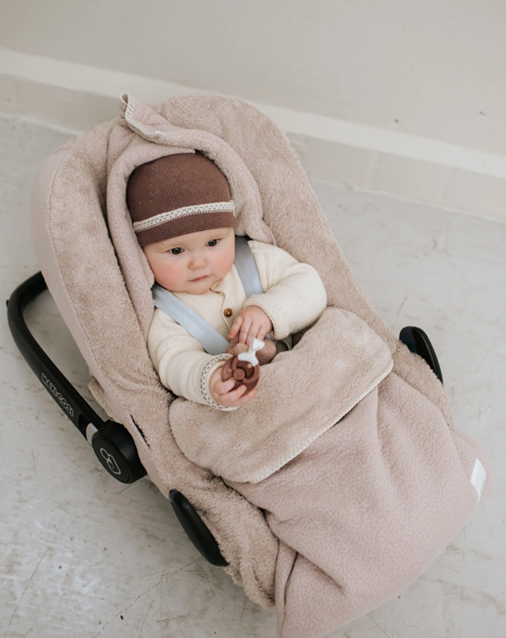 Baby Fußsack RIGA TEDDY (45x90) in grey pink