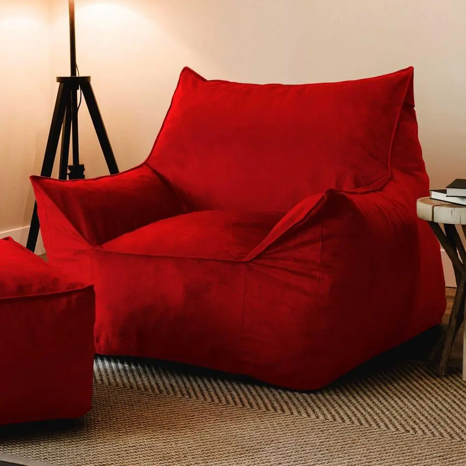 Emob Atelier Del Sofa Poef - Waterdicht piepschuim - Rood