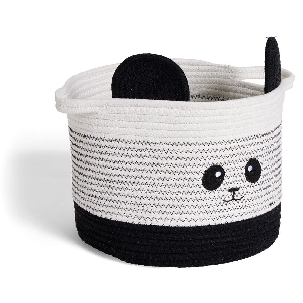 Panière panda noir et blanc Ø30x24cm
