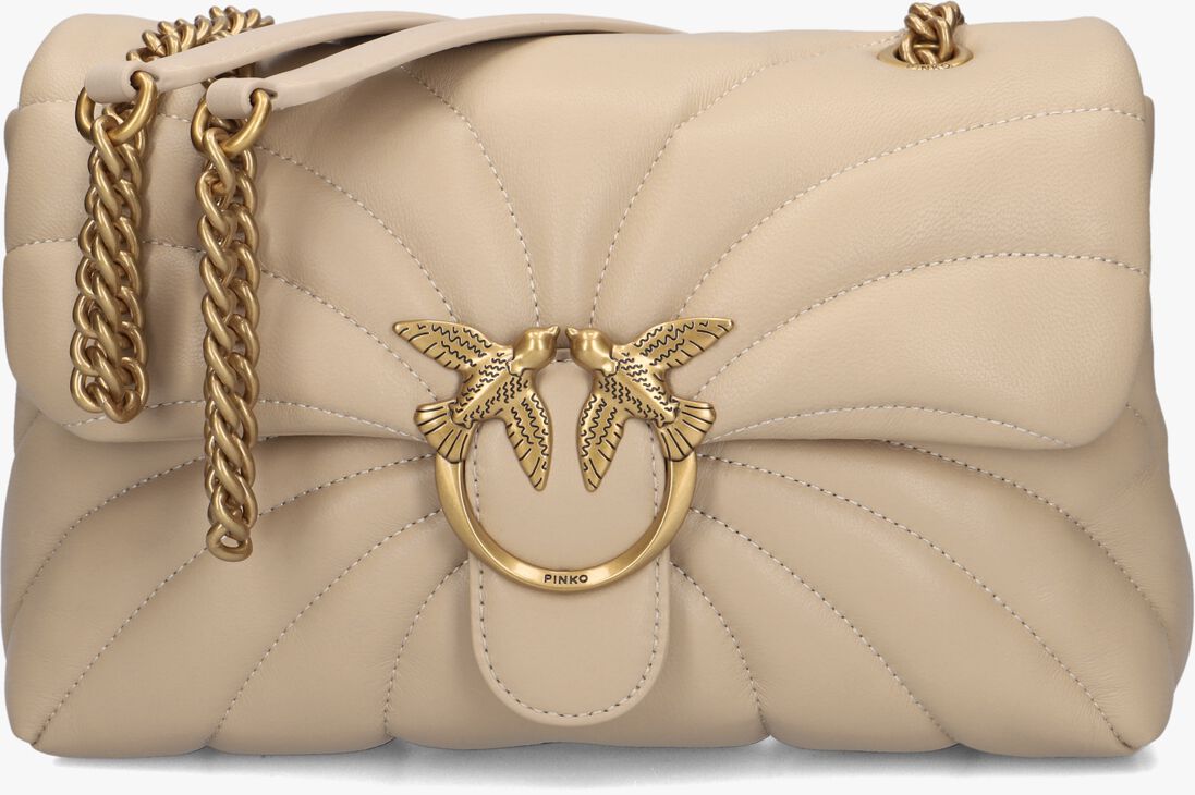 beige pinko schoudertas love puff classic