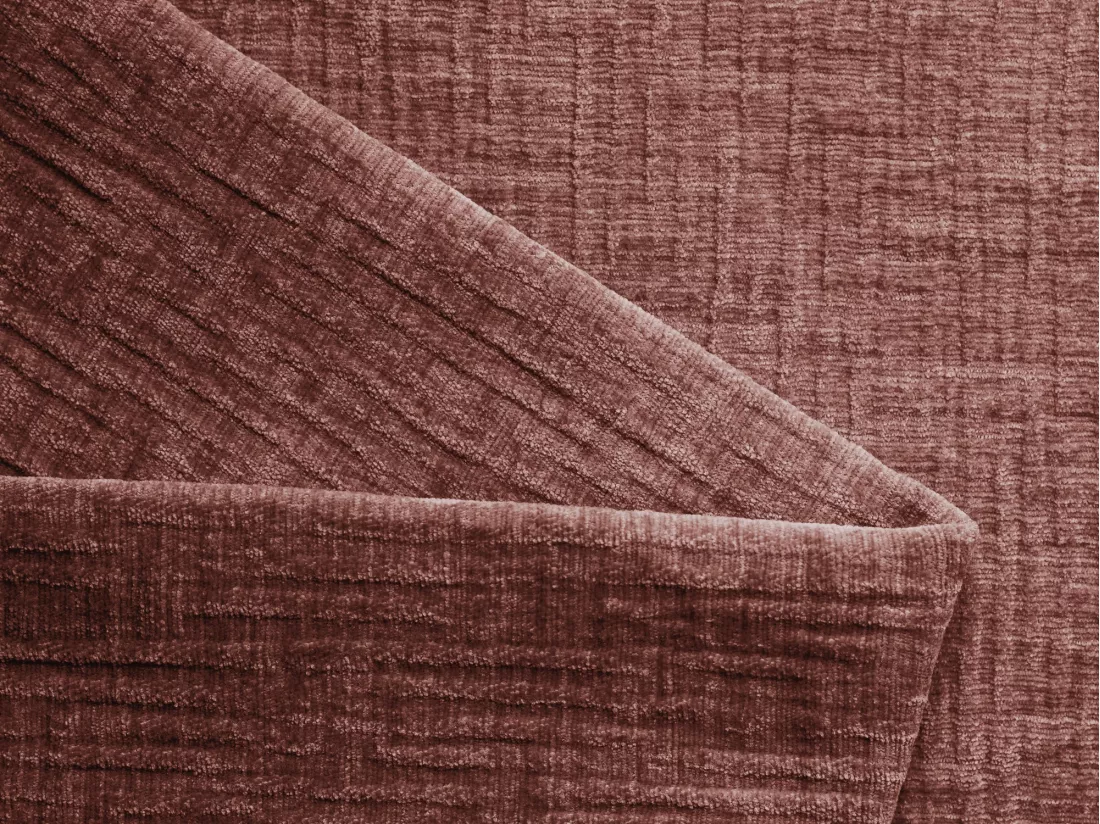 Fauteuil en tissu chenille - rose sourd - AILANI