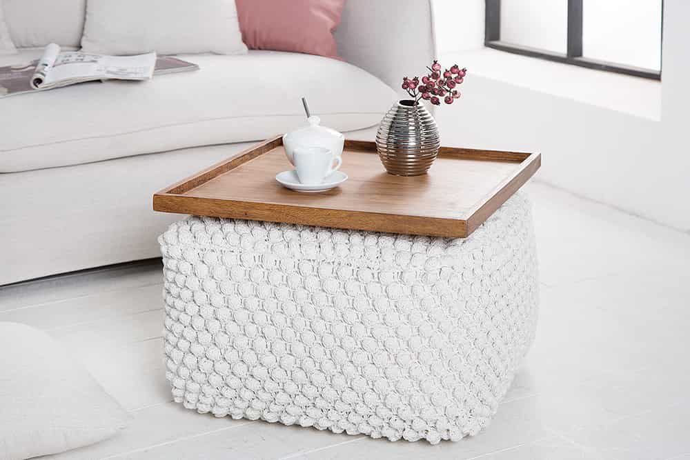Massives Tablett MAKASSAR 50cm braun Sheesham stone finish Servierbrett