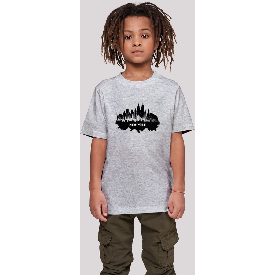 F4NT4STIC T-Shirt Cities Collection - New York skyline heather grey